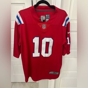 NFL Red New England Patriots #10 Mac Jones On Field Jersey Mens Large Stitched